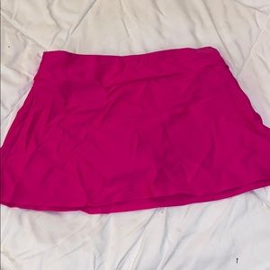 Neon pink spandex tennis skirt